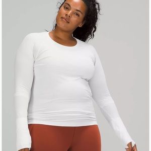 NWT lululemon white swiftly tech long sleeve | size 6